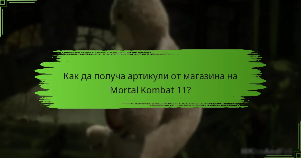 Как да получа артикули от магазина на Mortal Kombat 11?